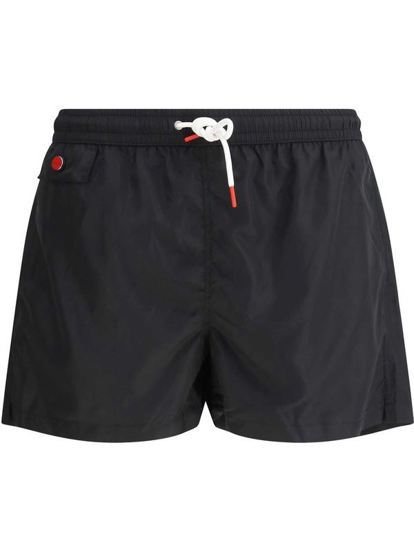 Logo Button Nylon Swim Pants