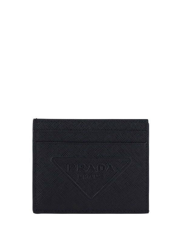 Embossing Triangle Logo Leather Card
  Wallet