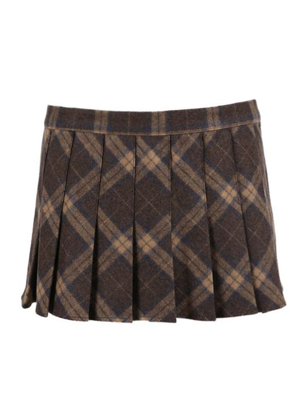 Gibson Check Pattern Pleated Skirt