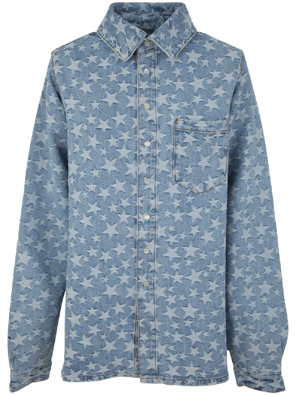 Star Jacquard Denim Shirt