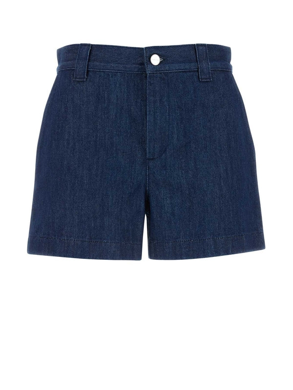 Back Horsebit Detail Denim
  Shorts