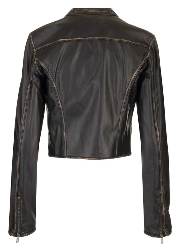 G-Lobe Faux Leather Biker Jacket