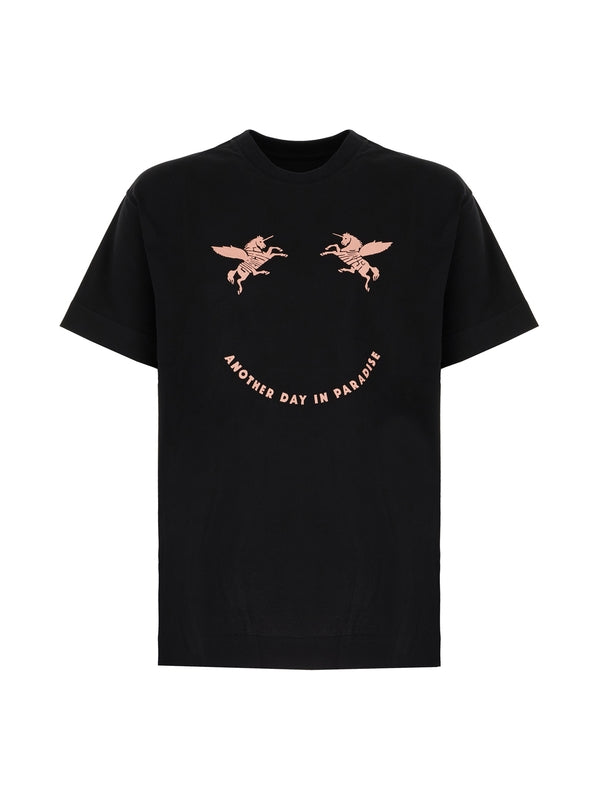 Unicorn Embroidered Cotton
  Short Sleeve T-Shirt