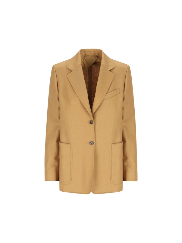 Single Linen Tailored Jacket