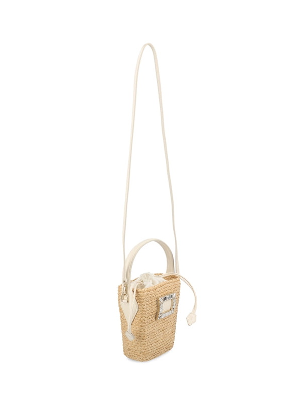 Viv Skate Raffia Mini Bucket Bag