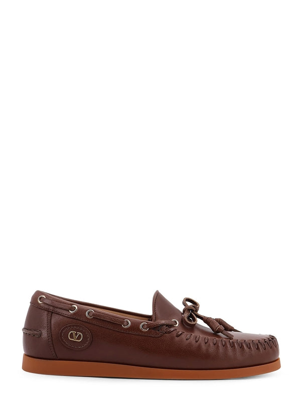 Valentino Brown Boat Shoes