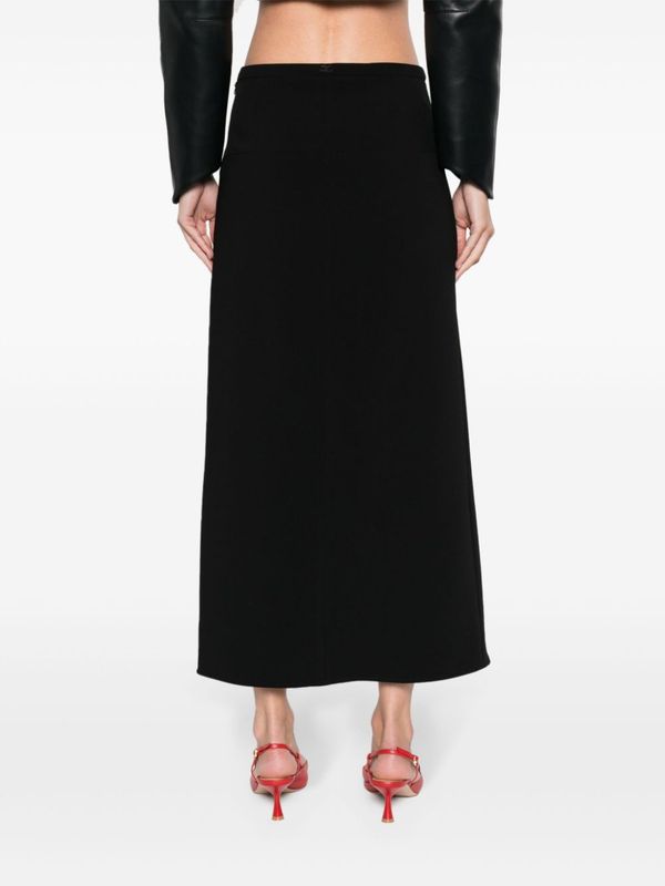 曲线开衩细节半身裙