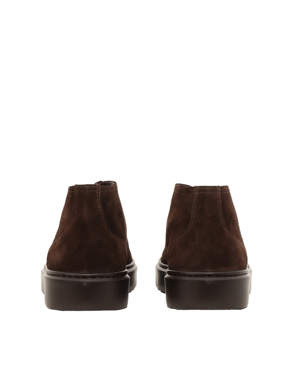 Doucal'S Brown Lace-Up Boots