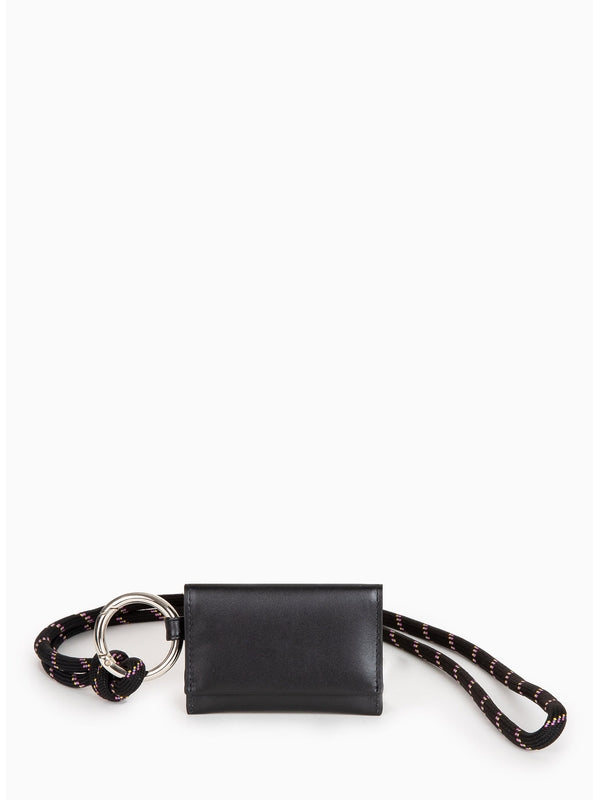 Strap Detail Leather Card
  Holder