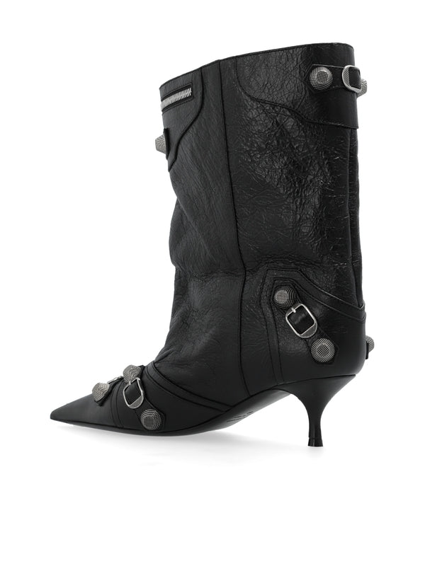 Cagol Wide Leather Ankle Boots