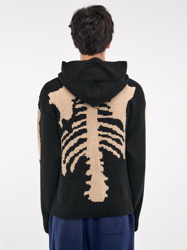 5g Wool Bone Knit Hoodie