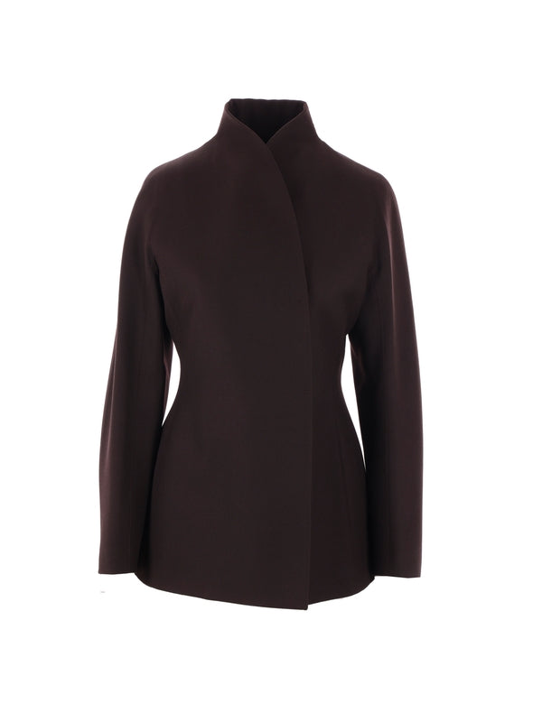 Stand Collar Wool Jacket