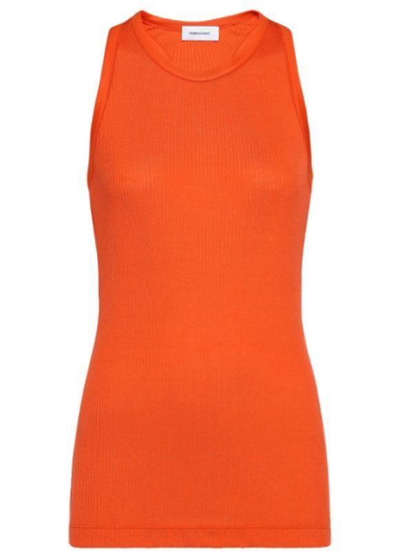 Rib Silk Blend Tank Top