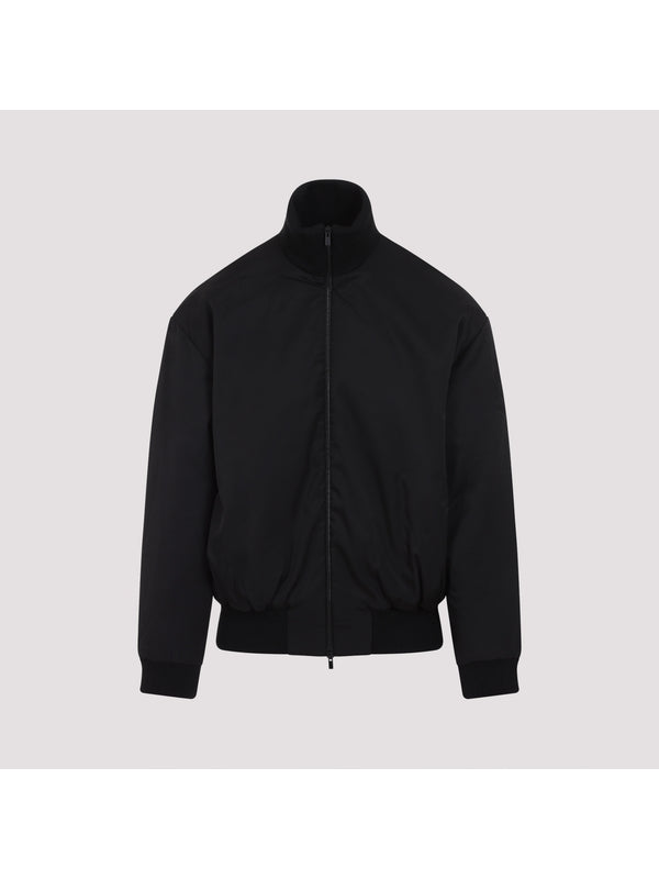 Back Logo Patch High Neck Zip-Up Track Jacket