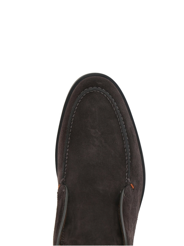 Santoni Grey Desert Boots