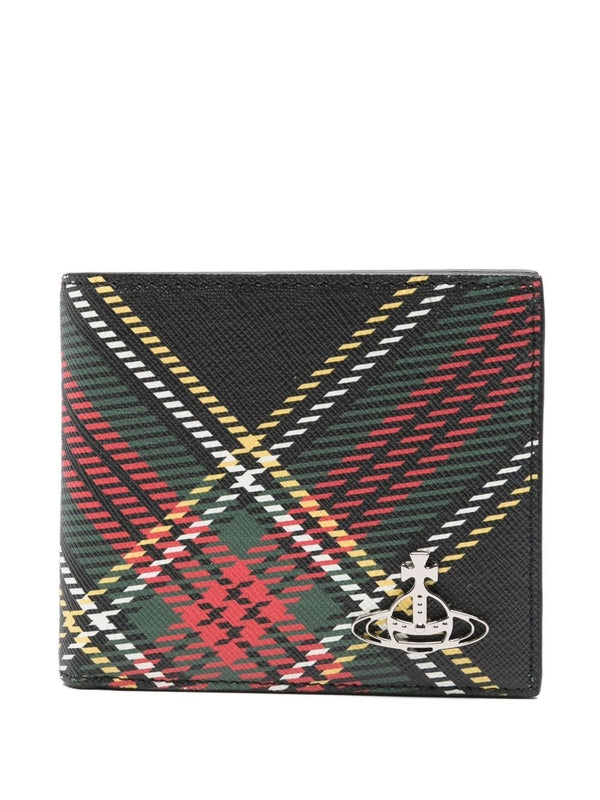 Vivienne Westwood Checked Black Wallets