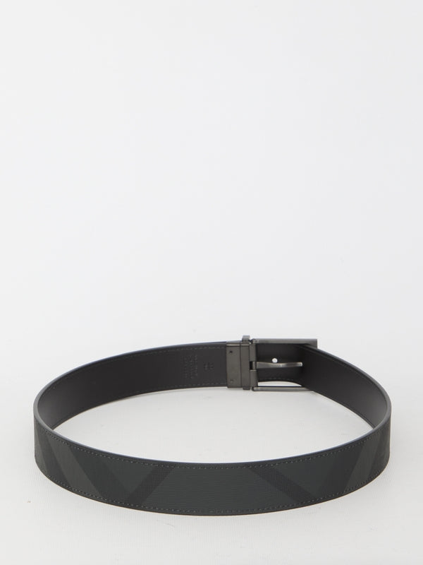 Check Reversible Leather Belt