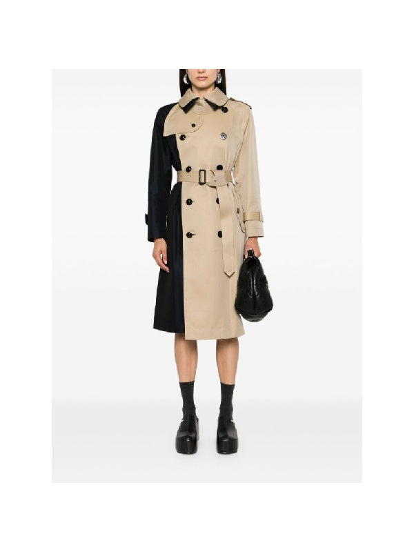 Asymmetric Detail Double Trench Coat