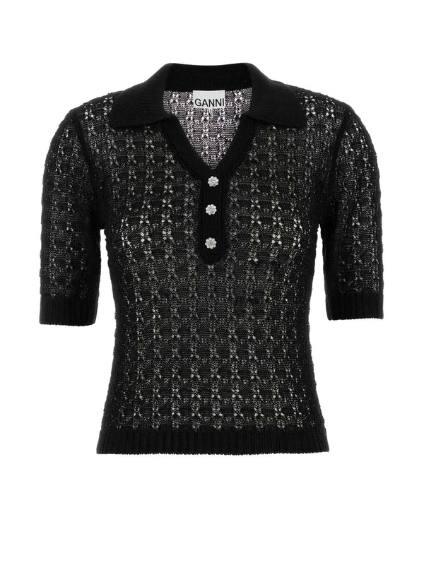 Pointelle Viscose Blend Knit