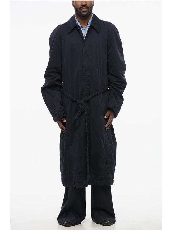 Lined Cotton UNISEX Trench Coat with Hidden Buttoning Coats