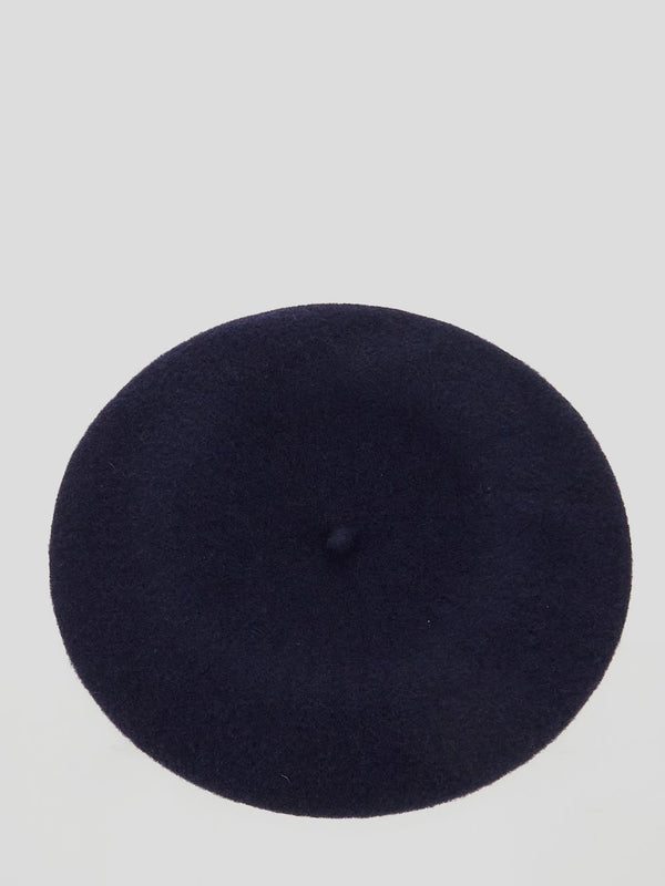 Stitch Detail Wool Beret