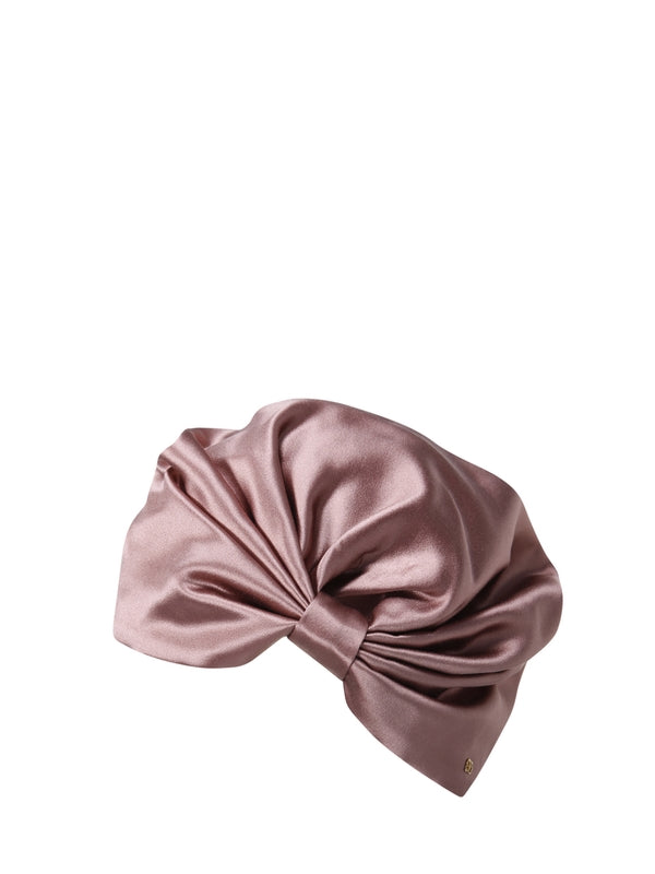 V Metal Logo Silk Turban