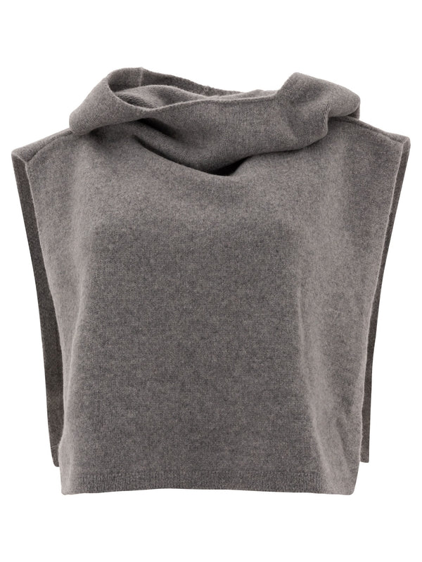 Wool Cashmere Hood Knit Vest