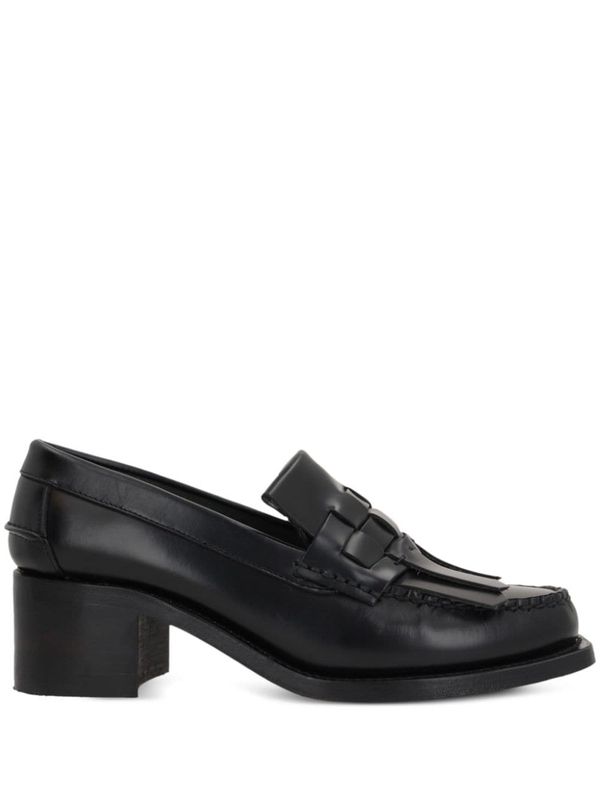 Tassel Accent Leather Loafers