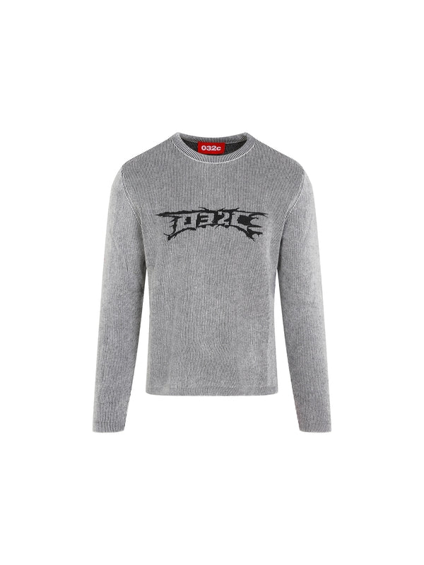 Logo Printing Crewneck Wool Blend Knit