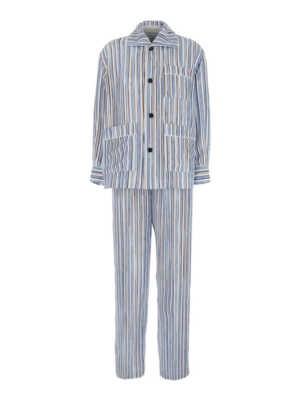 Stripe Silk Pajama Set