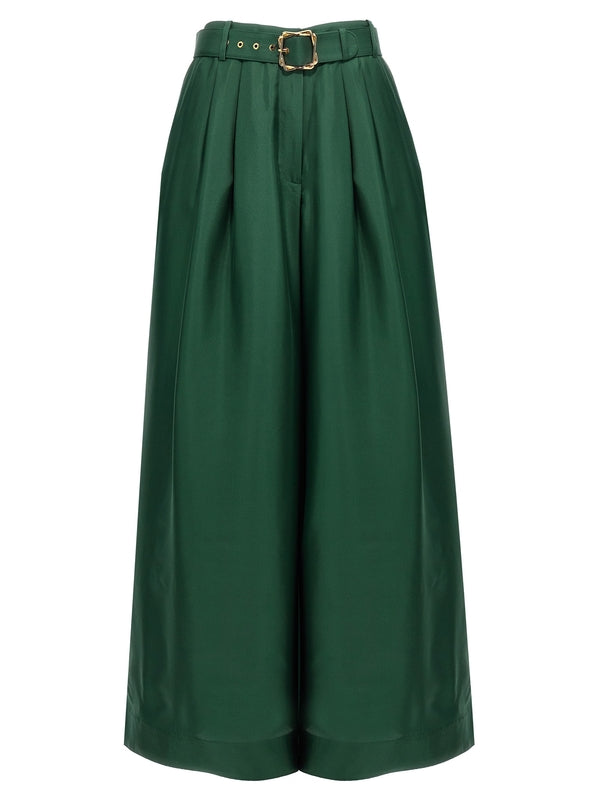 Wide Belt
  Pleated Pants