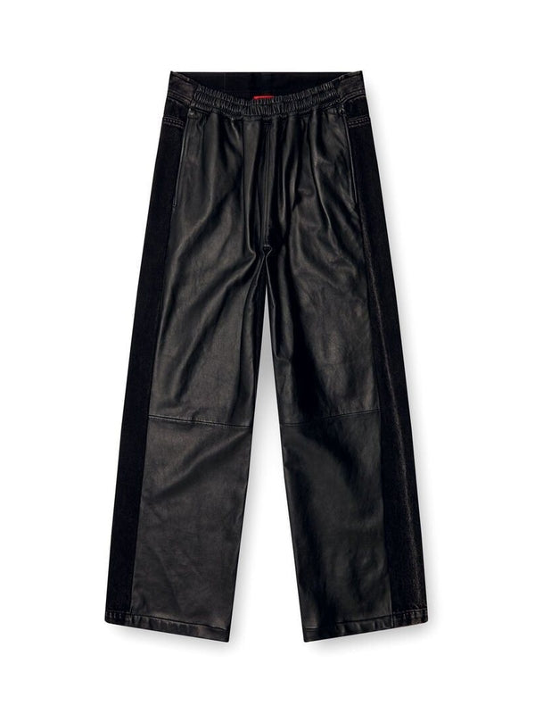 Ochs Leather Panel Denim Pants