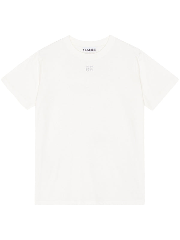 Logo Rhinestone Detail Short-Sleeve
  T-Shirt