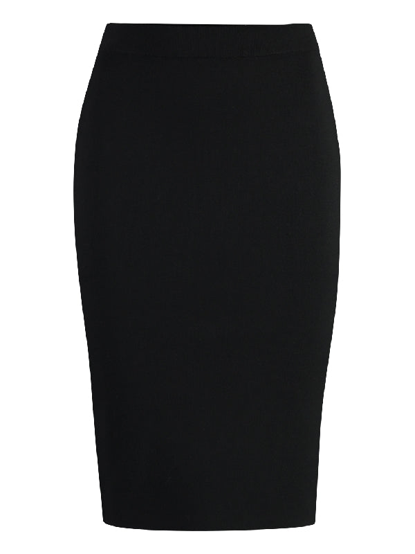 Wool Blend Pencil Skirt