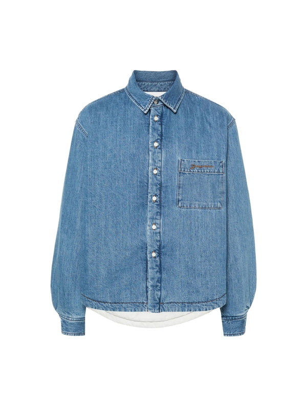 BOULANGER Logo Embroidered Denim Shirt