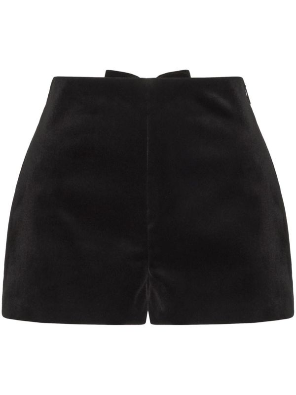 Back Bow Decoration Velvet
  Shorts