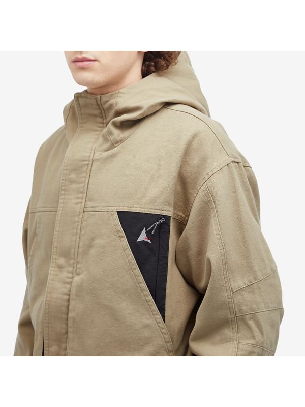 Logo Decor Cotton Hood Bomber Jacket