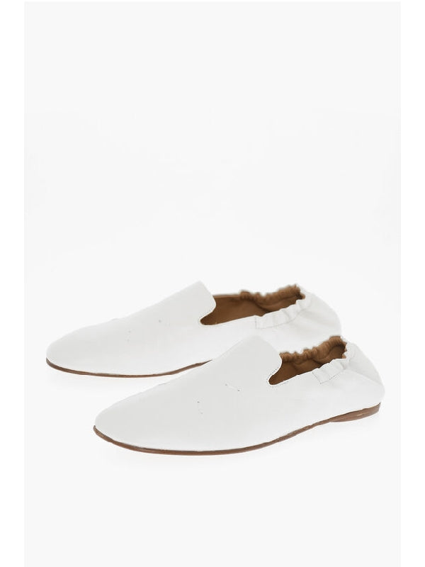 White Leather Loafers