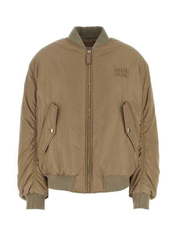 Logo Patch Bomber Jacket