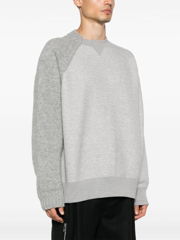 Wool Panel Sweatshirt