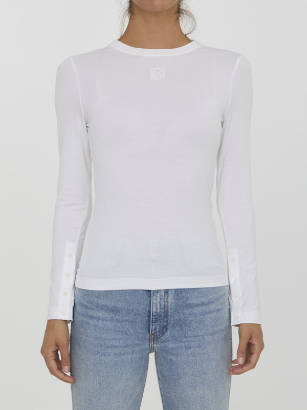 Anagram Embroidered Long Sleeve Top - Jente