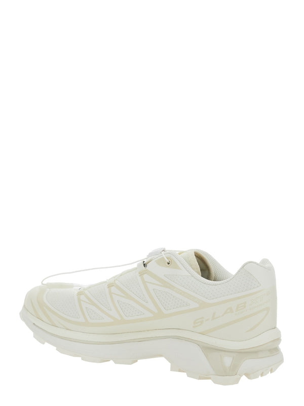 'XT-6 S/Lab' White Sneakers with Drawstring in Mesh and Tech Fabric Low top Sneakers