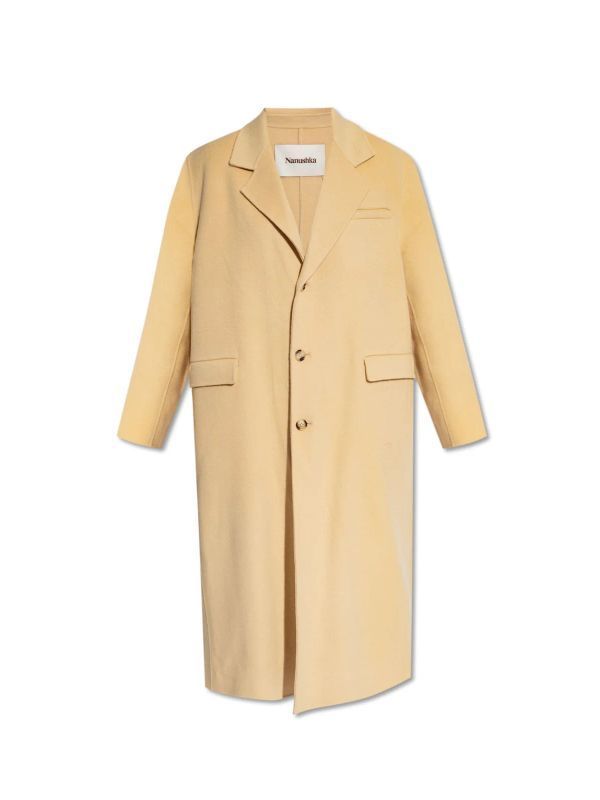 Veda Single-breasted Wool Silk Coat