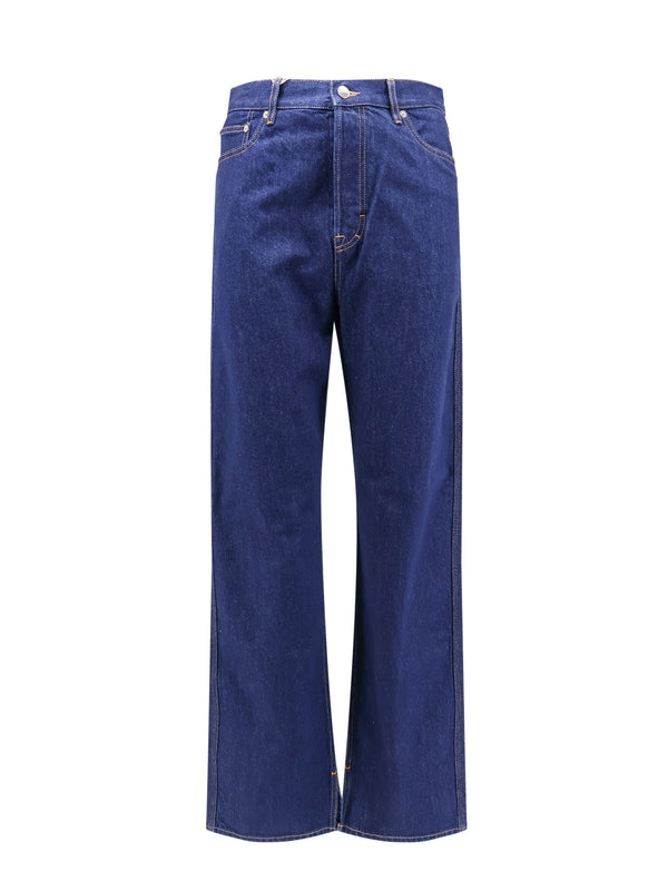 Back Flower Logo Denim Pants