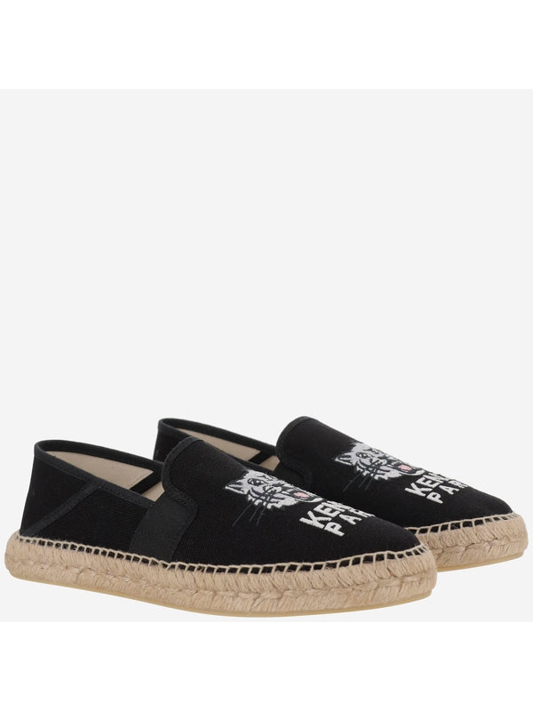 Logo Embroidery Cotton Espadrilles