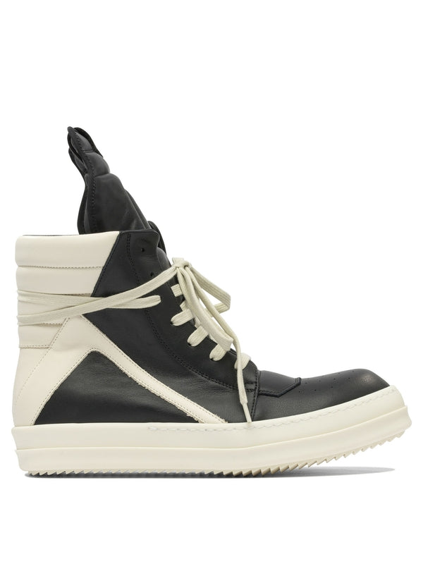 Rick Owens Black High Top Sneakers