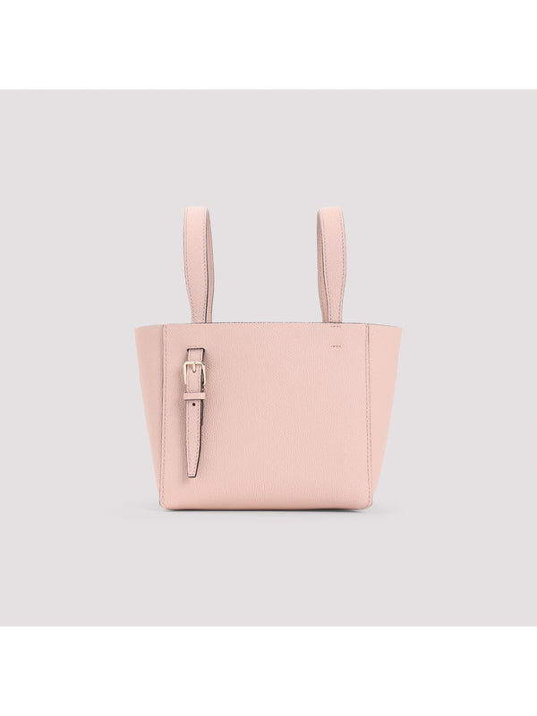 Pocket Detail Calfskin Mini Bucket Bag