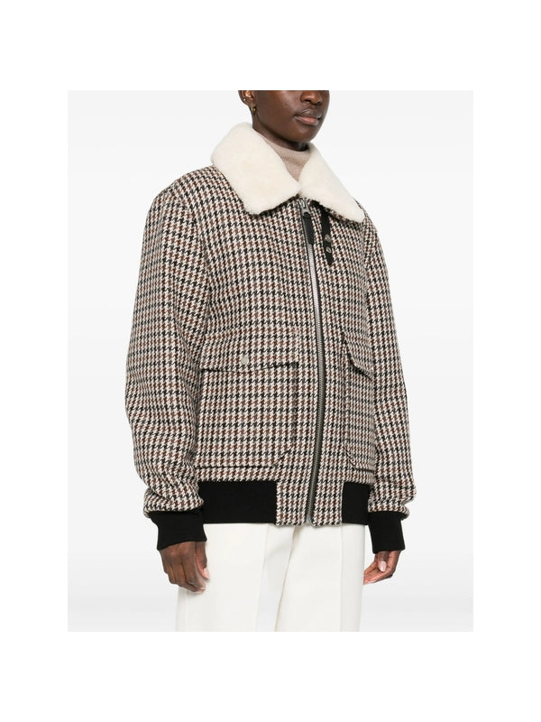 Mackage Brown Checked Fur & Shearling