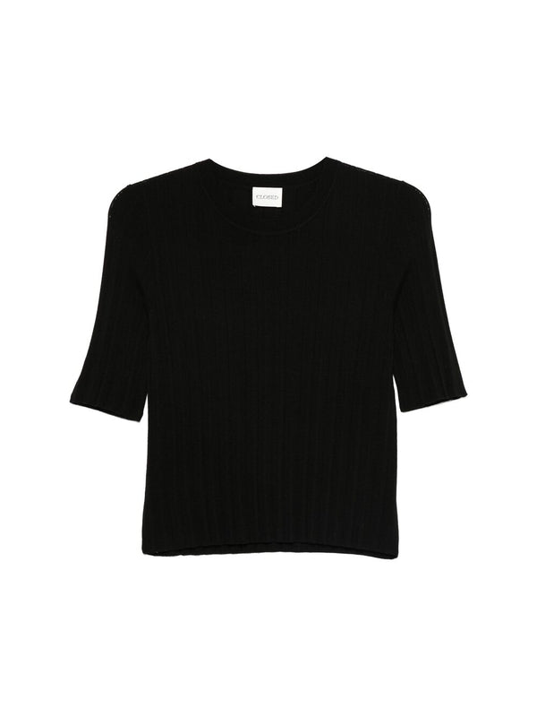 Ribbed Wool Silk Short Sleeve
  Knit