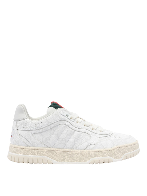 Reweb GG Logo Pattern Leather Low-Top Sneakers